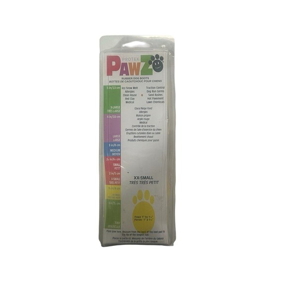 PROTEX Pawz Dog Boots Water-Proof Paws Disposable Reusable XX-Small Yellow - Picture 5 of 7